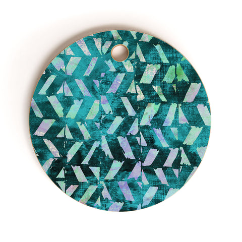 Susanne Kasielke Geometric Folk Stripes Cutting Board Round