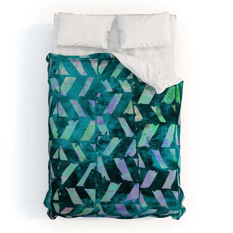 Susanne Kasielke Geometric Folk Stripes Duvet Cover