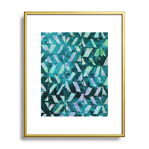 Susanne Kasielke Geometric Folk Stripes Metal Framed Art Print