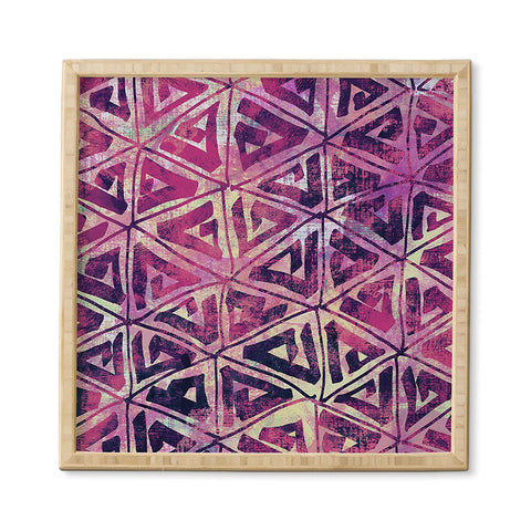Susanne Kasielke Geometric Folk Triangles Framed Wall Art