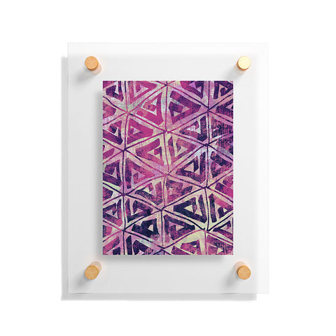 Susanne Kasielke Geometric Folk Triangles Floating Acrylic Print