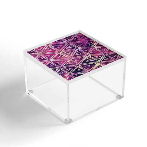 Susanne Kasielke Geometric Folk Triangles Acrylic Box