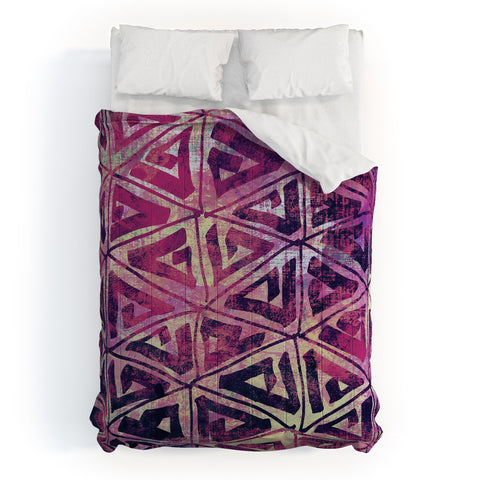 Susanne Kasielke Geometric Folk Triangles Comforter