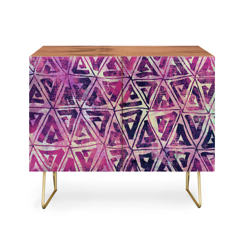 Susanne Kasielke Geometric Folk Triangles Credenza
