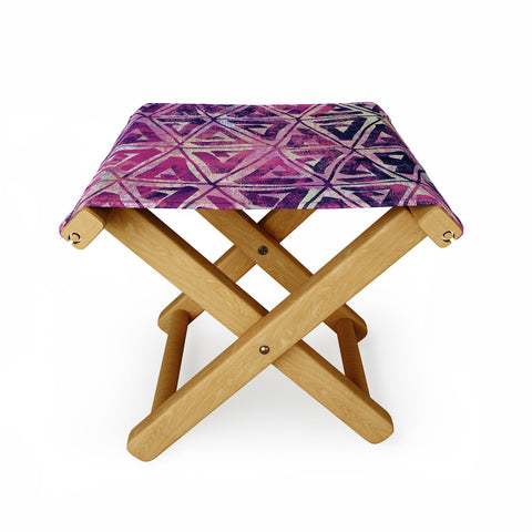 Susanne Kasielke Geometric Folk Triangles Folding Stool