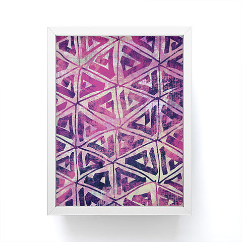 Susanne Kasielke Geometric Folk Triangles Framed Mini Art Print