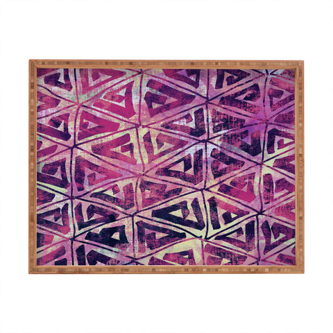 Susanne Kasielke Geometric Folk Triangles Rectangular Tray