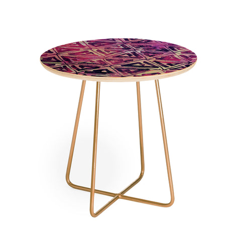 Susanne Kasielke Geometric Folk Triangles Round Side Table