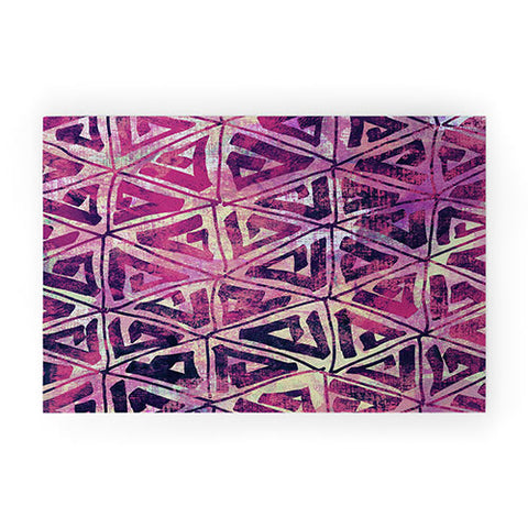 Susanne Kasielke Geometric Folk Triangles Welcome Mat