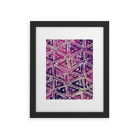 Susanne Kasielke Geometric Folk Triangles Framed Art Print