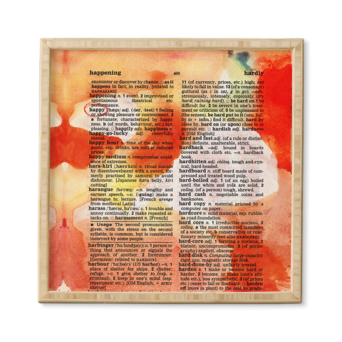 Susanne Kasielke Happy Dictionary Art Framed Wall Art