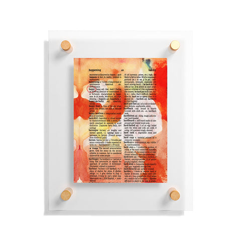 Susanne Kasielke Happy Dictionary Art Floating Acrylic Print
