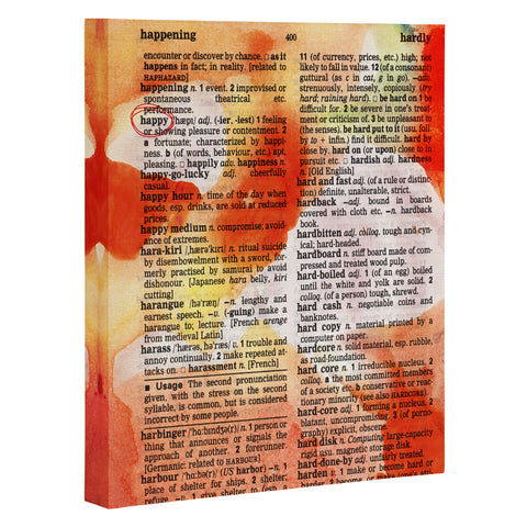 Susanne Kasielke Happy Dictionary Art Art Canvas