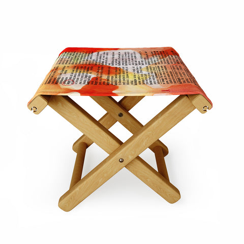Susanne Kasielke Happy Dictionary Art Folding Stool