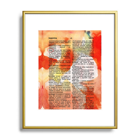 Susanne Kasielke Happy Dictionary Art Metal Framed Art Print