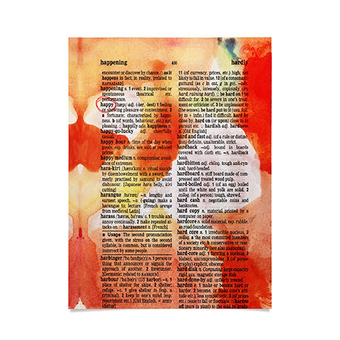 Susanne Kasielke Happy Dictionary Art Poster