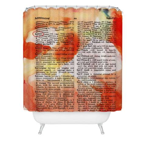 Susanne Kasielke Happy Dictionary Art Shower Curtain