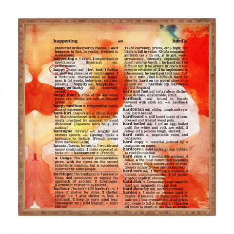 Susanne Kasielke Happy Dictionary Art Square Tray