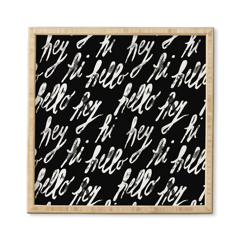 Susanne Kasielke Hi Hey Hello Dark Framed Wall Art
