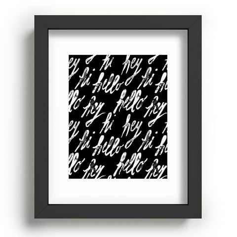 Susanne Kasielke Hi Hey Hello Dark Recessed Framing Rectangle