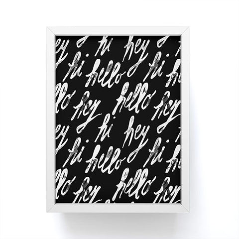Susanne Kasielke Hi Hey Hello Dark Framed Mini Art Print
