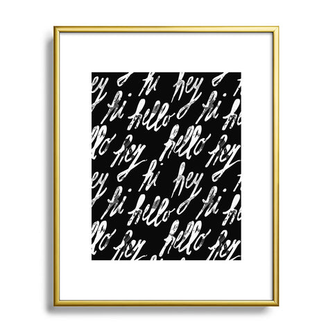 Susanne Kasielke Hi Hey Hello Dark Metal Framed Art Print