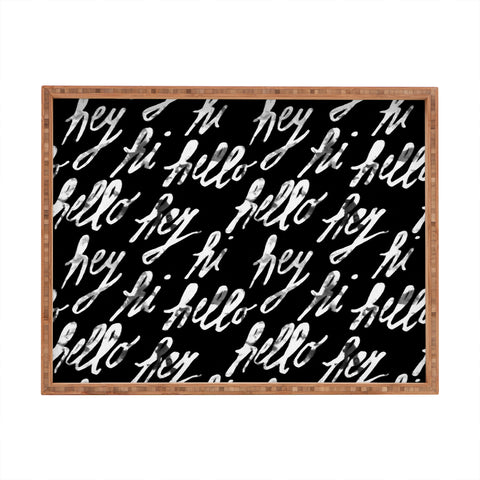 Susanne Kasielke Hi Hey Hello Dark Rectangular Tray