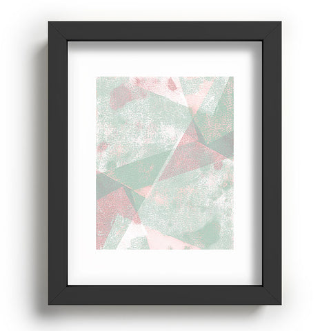 Susanne Kasielke Holistic Geometric Texture Pink Recessed Framing Rectangle