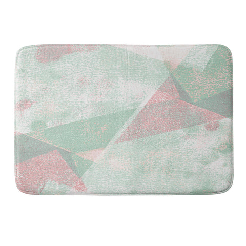 Susanne Kasielke Holistic Geometric Texture Pink Memory Foam Bath Mat