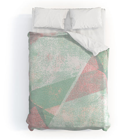 Susanne Kasielke Holistic Geometric Texture Pink Duvet Cover