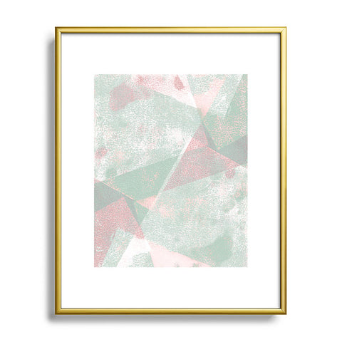 Susanne Kasielke Holistic Geometric Texture Pink Metal Framed Art Print