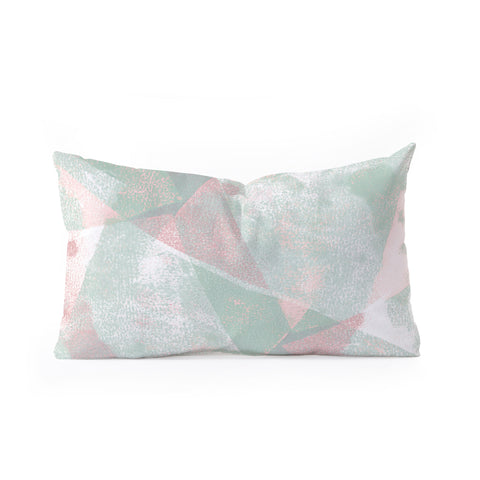 Susanne Kasielke Holistic Geometric Texture Pink Oblong Throw Pillow