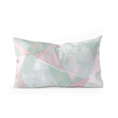 Susanne Kasielke Holistic Geometric Texture Pink Oblong Throw Pillow
