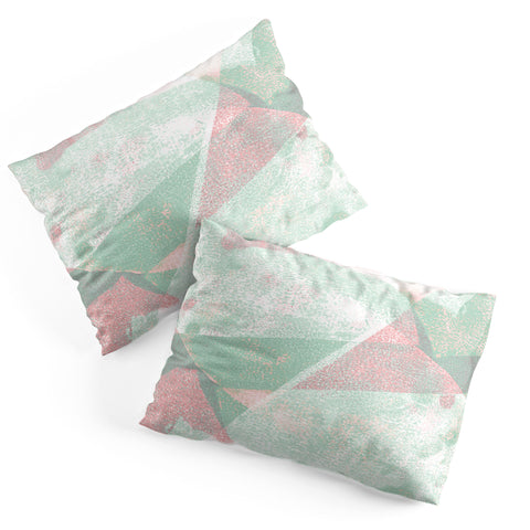 Susanne Kasielke Holistic Geometric Texture Pink Pillow Shams