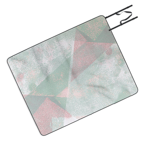 Susanne Kasielke Holistic Geometric Texture Pink Picnic Blanket