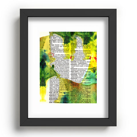 Susanne Kasielke Home Dictionary Art Recessed Framing Rectangle