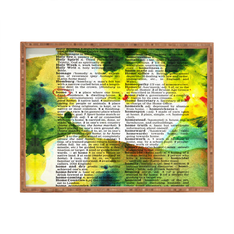 Susanne Kasielke Home Dictionary Art Rectangular Tray