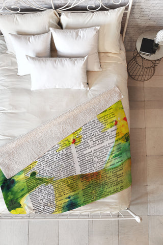 Susanne Kasielke Home Dictionary Art Fleece Throw Blanket
