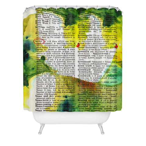 Susanne Kasielke Home Dictionary Art Shower Curtain