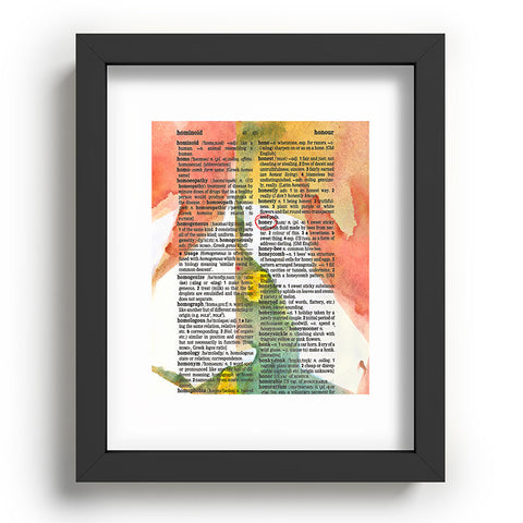 Susanne Kasielke Honey Dictionary Art Recessed Framing Rectangle