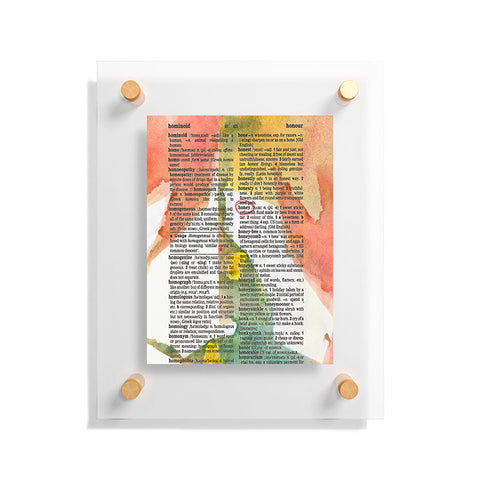Susanne Kasielke Honey Dictionary Art Floating Acrylic Print