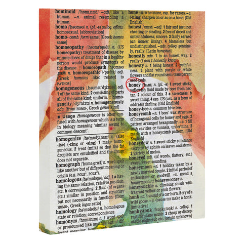 Susanne Kasielke Honey Dictionary Art Art Canvas