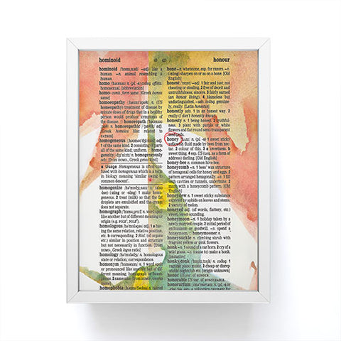 Susanne Kasielke Honey Dictionary Art Framed Mini Art Print
