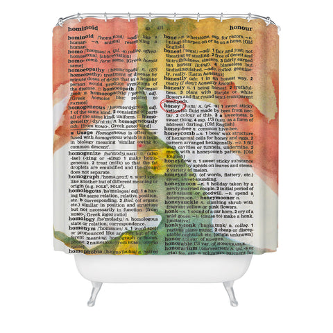 Susanne Kasielke Honey Dictionary Art Shower Curtain