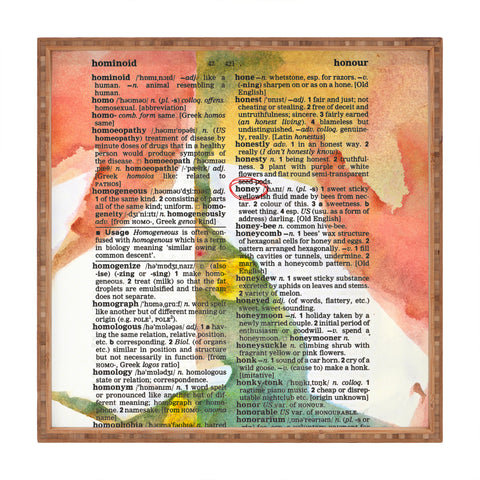 Susanne Kasielke Honey Dictionary Art Square Tray