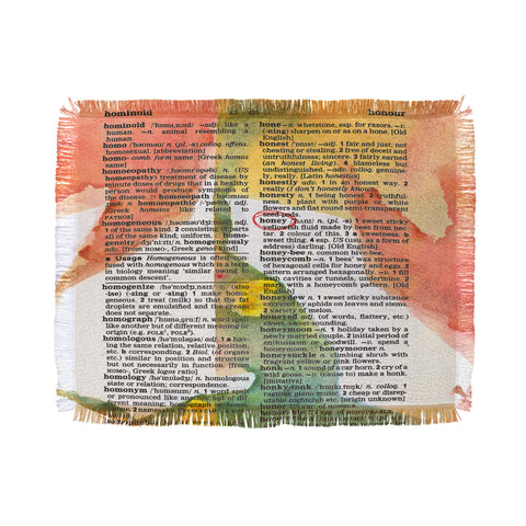 Susanne Kasielke Honey Dictionary Art Throw Blanket