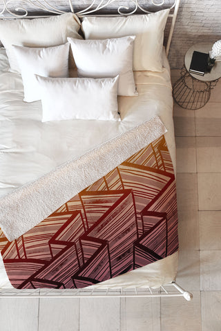 Susanne Kasielke Into The Mystic Stripes Fleece Throw Blanket