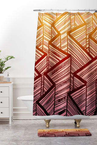 Susanne Kasielke Into The Mystic Stripes Shower Curtain And Mat