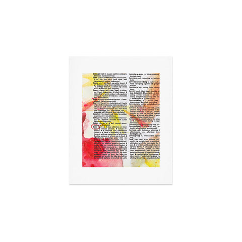 Susanne Kasielke Love Dictionary Art Art Print