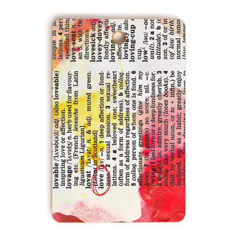 Susanne Kasielke Love Dictionary Art Cutting Board Rectangle